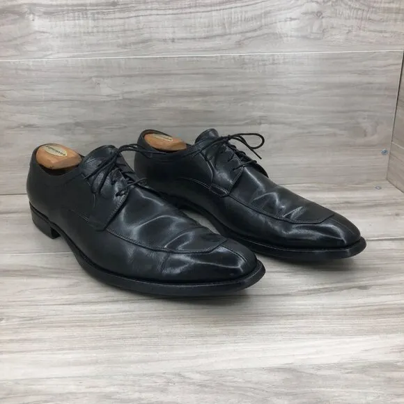 Silvano Sassetti Derby Oxfords Mens 13 Black leather Lace Up Dress Shoes