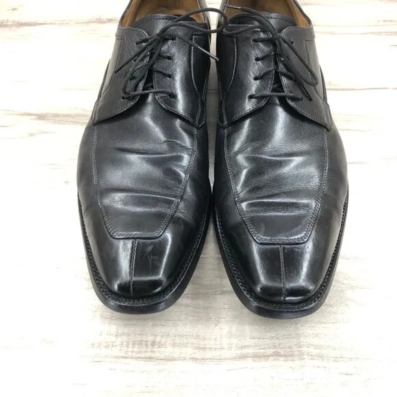 Silvano Sassetti Derby Oxfords Mens 13 Black leather Lace Up Dress Shoes
