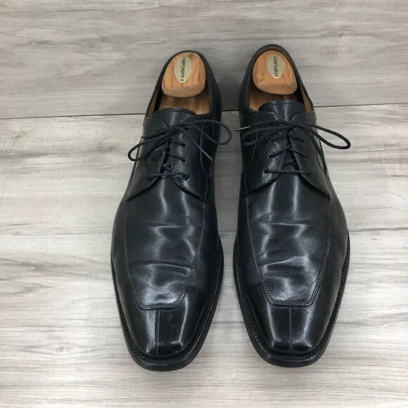 Silvano Sassetti Derby Oxfords Mens 13 Black leather Lace Up Dress Shoes