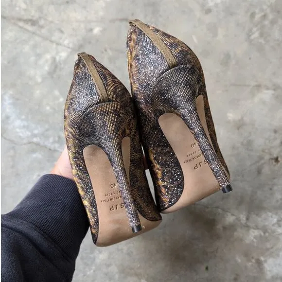SJP by Sarah Jessica Parker Fawn 100 Stiletto Heel Leather Court Shoes, size 40