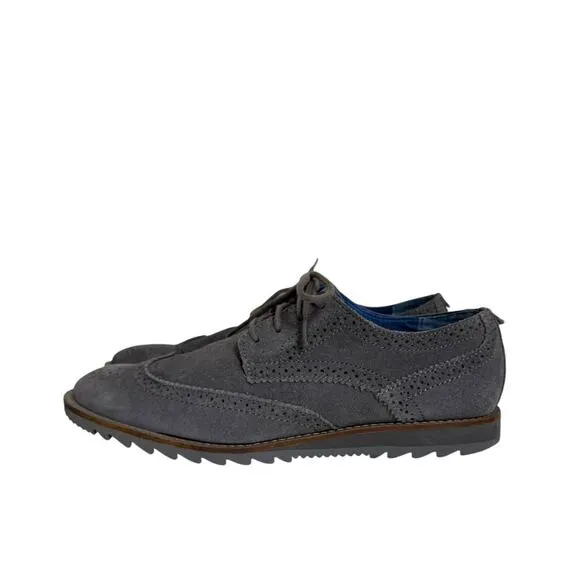 Skechers Mark Nason Wingtip Oxford Dress Shoes Gray Suede Size 9