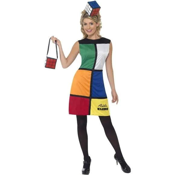 Smiffys Womens/Ladies Rubik�'s Cube Costume / Multicolored