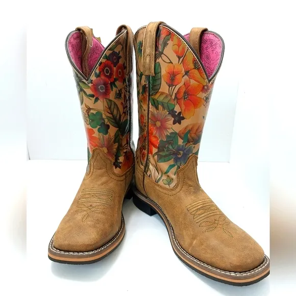 Smoky Mountain Blossom Western Boots,‎ NWT, Size 7