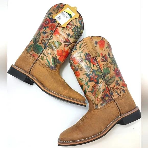 Smoky Mountain Blossom Western Boots,‎ NWT, Size 7