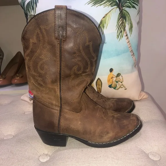 Smoky Mountain Boots 3034Y Youth Oiled Western Boots Size 3.5
