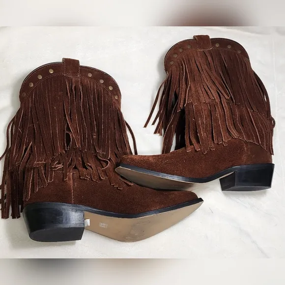 Smoky Mountain Wisteria Double Fringe Western Boots Size 3.5