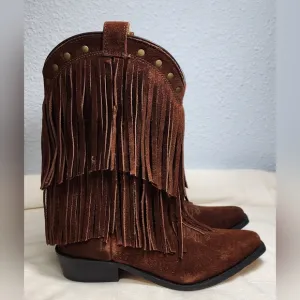 Smoky Mountain Wisteria Double Fringe Western Boots Size 3.5