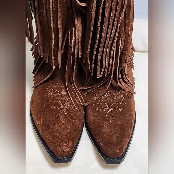 Smoky Mountain Wisteria Double Fringe Western Boots Size 3.5