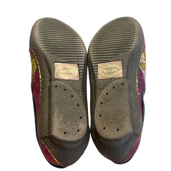 Socofy purple leather multicolor ankle boots size 42/9.5 fairy bohemian booties