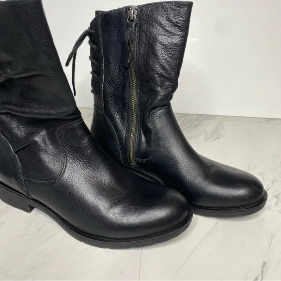Sofft Sharnell Heel Low Black Leather Boot 7 1/2 M