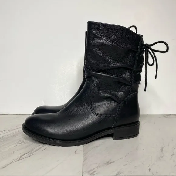 Sofft Sharnell Heel Low Black Leather Boot 7 1/2 M
