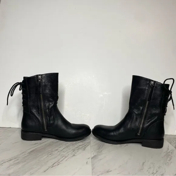 Sofft Sharnell Heel Low Black Leather Boot 7 1/2 M