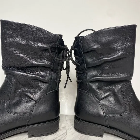 Sofft Sharnell Heel Low Black Leather Boot 7 1/2 M