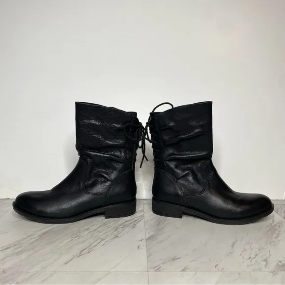 Sofft Sharnell Heel Low Black Leather Boot 7 1/2 M