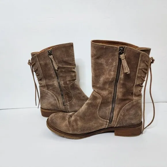 Sofft Sharnell Low Slouch Lace Up Boots in Brown Women's Size 8.5