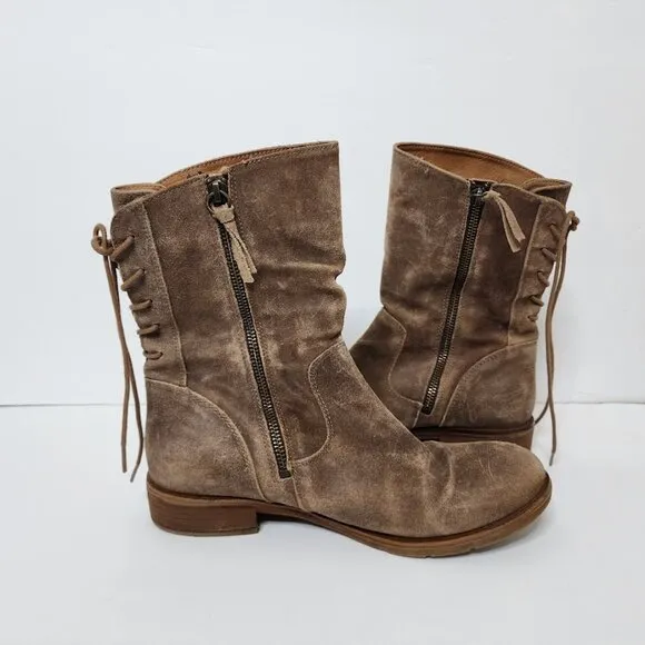 Sofft Sharnell Low Slouch Lace Up Boots in Brown Women's Size 8.5