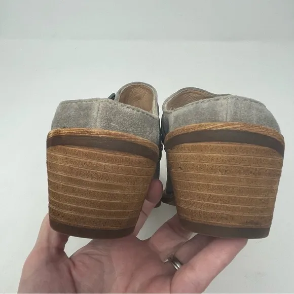 Sofft Shoes Adena NWT Leather Slip on Western Style Almond Toe Tan Gray sz 7