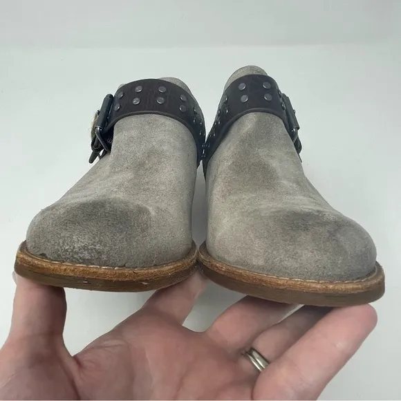 Sofft Shoes Adena NWT Leather Slip on Western Style Almond Toe Tan Gray sz 7