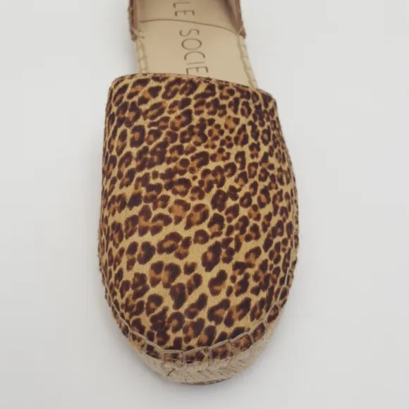 Sole Society Saylah animal print espadrille closed toe sandals