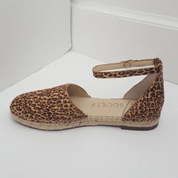 Sole Society Saylah animal print espadrille closed toe sandals