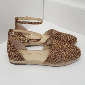 Sole Society Saylah animal print espadrille closed toe sandals