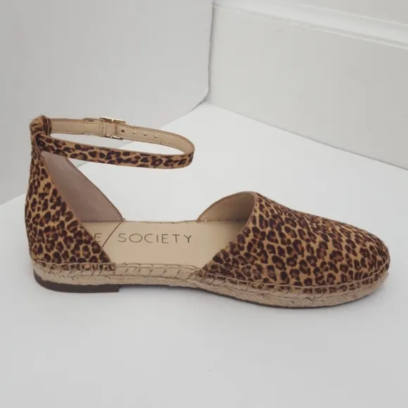 Sole Society Saylah animal print espadrille closed toe sandals