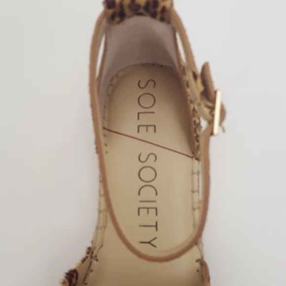 Sole Society Saylah animal print espadrille closed toe sandals