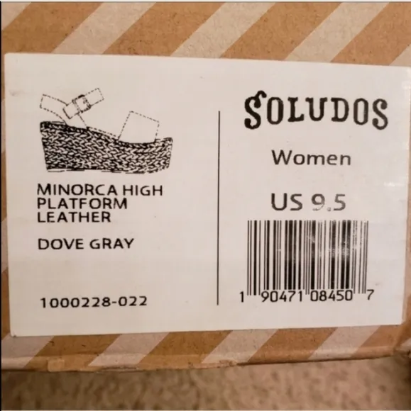 Soludos Minorca High Platform Wedge Sandal Espadrille Leather Size 9.5 NWT