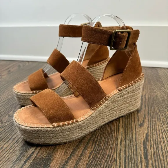 Soludos Palma Suede Platform Espadrille Sandals size 7.5