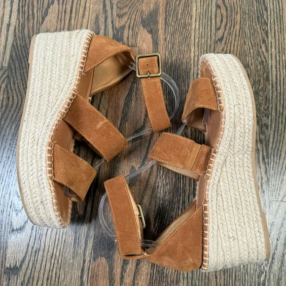Soludos Palma Suede Platform Espadrille Sandals size 7.5