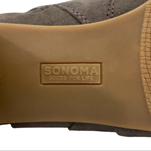 Sonoma | Honoria Mushroom Peep Toe Ankle Boot with Wood Block Heel 10 New​