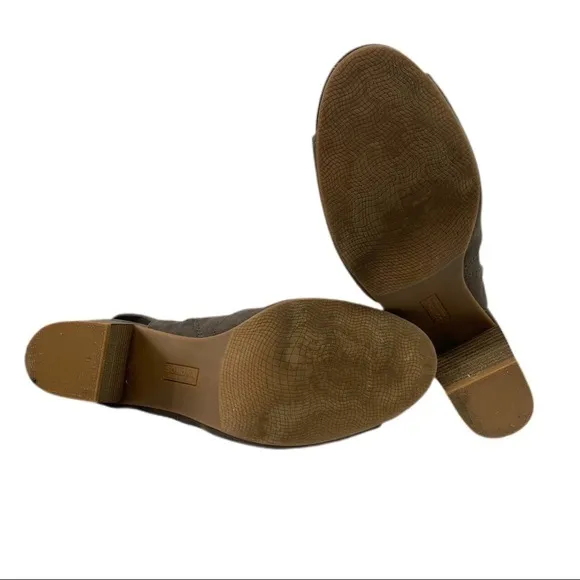 Sonoma | Honoria Mushroom Peep Toe Ankle Boot with Wood Block Heel 10 New​