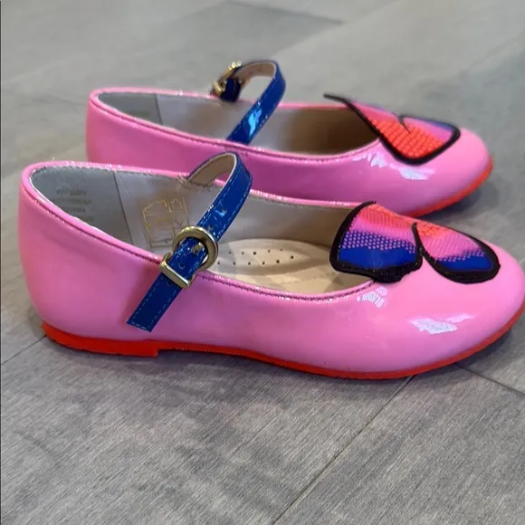 Sophia Webster Pink and Blue Dress Shoes with Butterfly Design