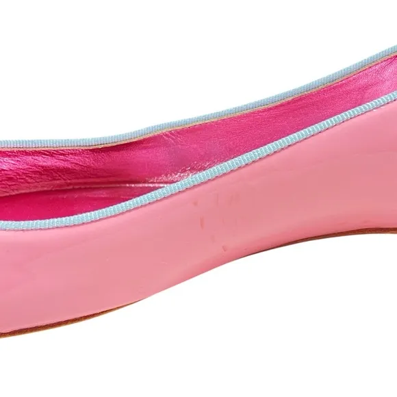Sophia Webster Pirouette Colorblock Patent Bow Ballerina Flats shoes 39