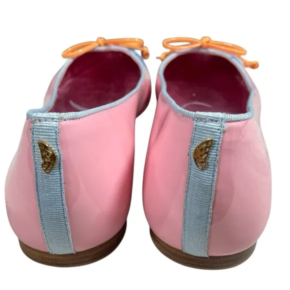 Sophia Webster Pirouette Colorblock Patent Bow Ballerina Flats shoes 39