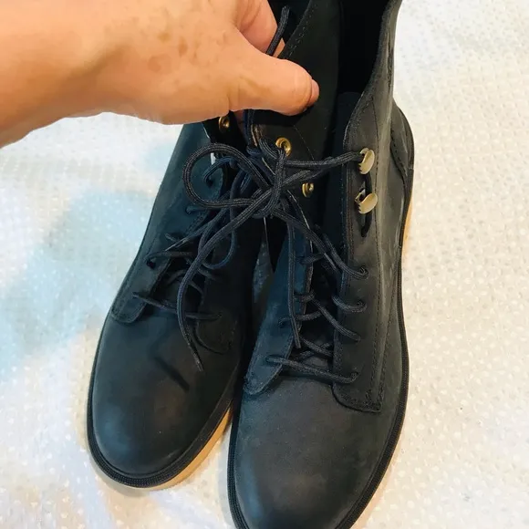 Sorel brex heel leather boots in black