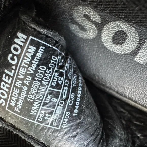 Sorel Ella espadrille ankle strap black sandals size 11