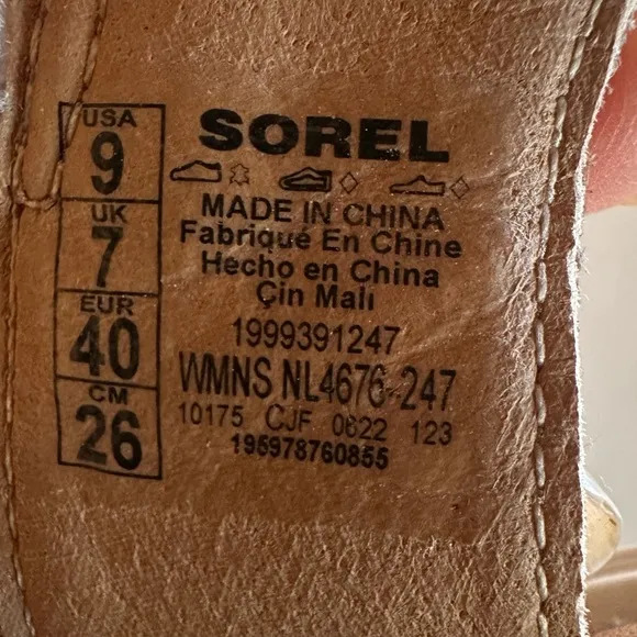 Sorel Honest Beige Joannie III Ankle Strap Platform Sandals