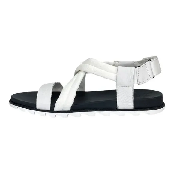 Sorel Roaming Decon Sea Salt Fabric &amp; Leather Medium Width Womens Sandals