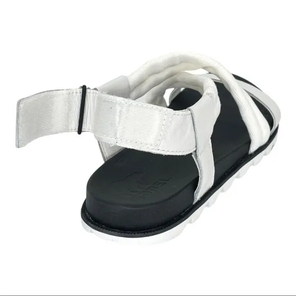 Sorel Roaming Decon Sea Salt Fabric &amp; Leather Medium Width Womens Sandals