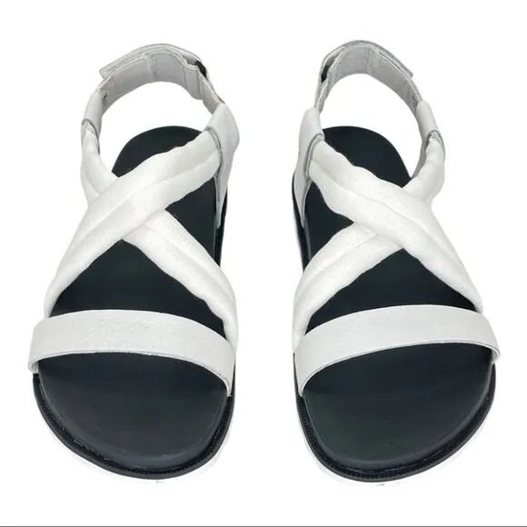 Sorel Roaming Decon Sea Salt Fabric &amp; Leather Medium Width Womens Sandals