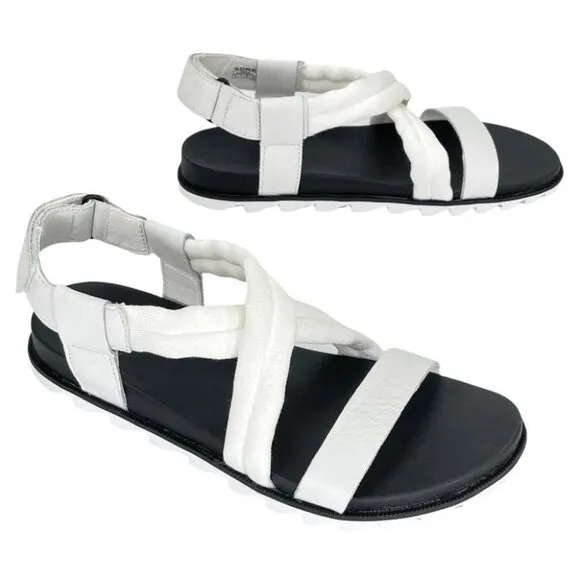 Sorel Roaming Decon Sea Salt Fabric &amp; Leather Medium Width Womens Sandals