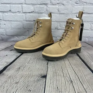 Sorel Women's Beige Hi-Line Lace-Up Mid-Shaft Lug-Sole Booties Boots‎ Size 6