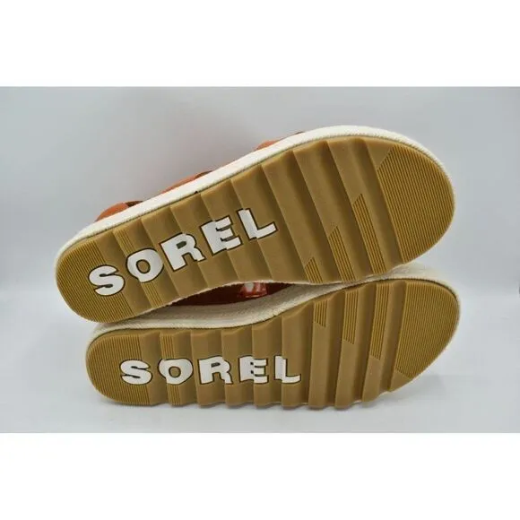 Sorel Womens Size 11 Cameron Flatform Lace Up Sun Gum Wedge Espadrille Sandals