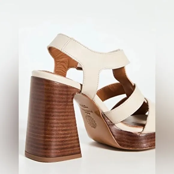 SOULIERS MARTINEZ  Josefina Sandals Cream Sz 39