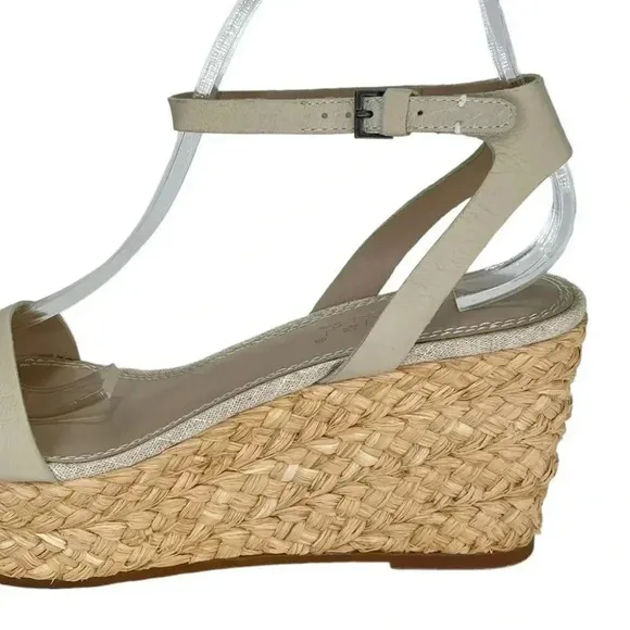 Splendid Marie Cream Leather Womens Platform Sandals Size 9.5M