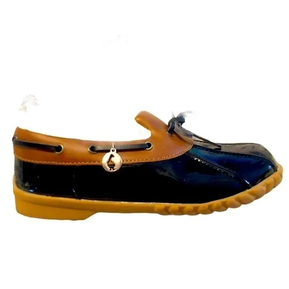Sporto Lined Patty Low Top Duck‎ Boots Black 6.5 EEUC