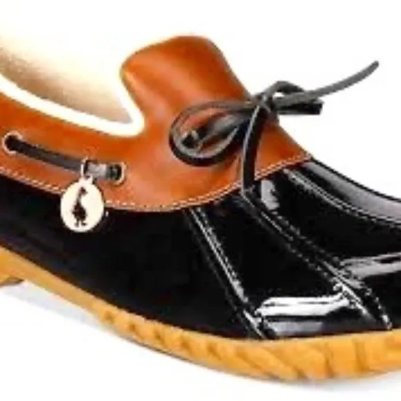 Sporto Lined Patty Low Top Duck‎ Boots Black 6.5 EEUC