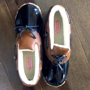Sporto Lined Patty Low Top Duck‎ Boots Black 6.5 EEUC