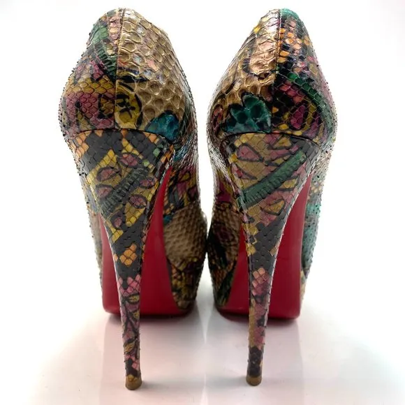 🌷❤️‍🔥SPRING SALE 🔥 FINAL PRICE🌷Christian Louboutin Lady Peep 150 Python 39.5